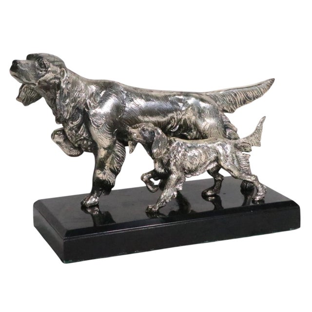 Mid 20th Century Pr. Silvered Metal Dog Bookends by the Philadelphia Mfg. Co. For Sale In New York - Image 6 of 18