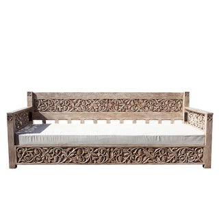 Hand Carved Daybed For Sale