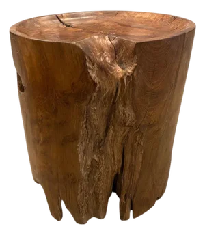 Andrianna Shamaris Organic Natural Teak Wood Tray Side Table