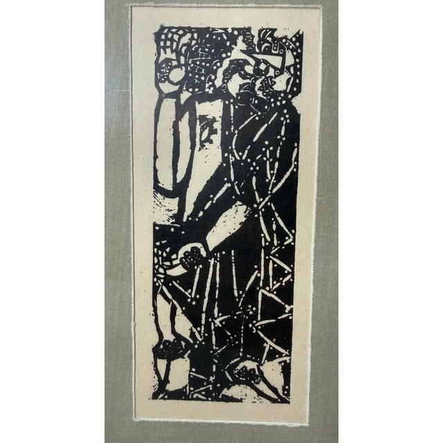 Intage 1953 Original Shiko Munakata Japanese Disciples Christ Woodblock Print For Sale - Image 4 of 10