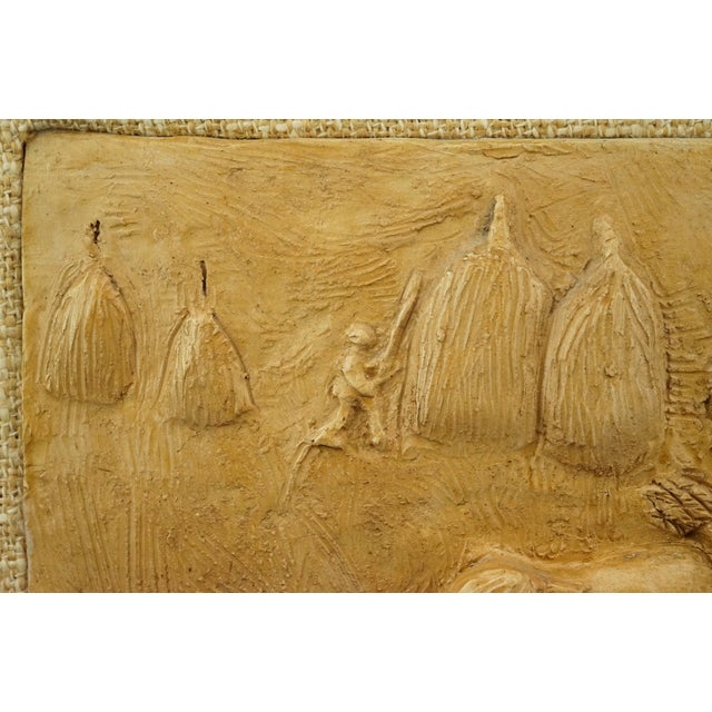 Bucci Melandri School The Gleaners Bas-Relief Plaque in Ceramic Faenza by Aldo Bacchilega, Italy, Early 1900s For Sale - Image 14 of 18