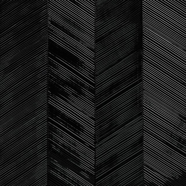 Schumacher Chevron Texture Wallpaper in Onyx For Sale