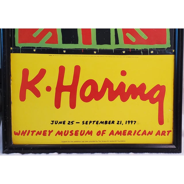 American 1997 Whitney Museum Exhibition Poster, Keith Haring for Whitney Museum of American Art For Sale - Image 3 of 6