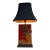 Red Chinoiserie Style Box Table Lamp, Vintage For Sale