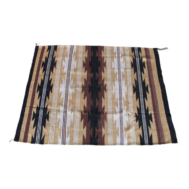 Navajo Sw Native American Wool Wide Ruins Tapestry Rug Blanket 66" X 49" For Sale