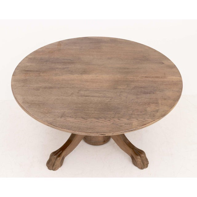 American Oak Circular Top Coffee Table For Sale - Image 4 of 8