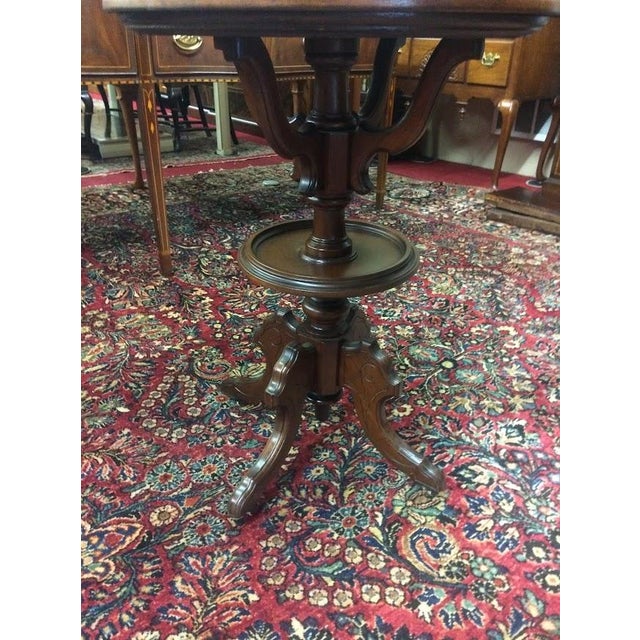 Antique Center Table, Victorian Table Inlaid, Antique Side Table For Sale - Image 6 of 9