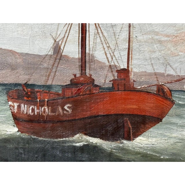 Victorian Maritime Painting Masterpiece Sailing Ship Susannah Thrift Brig With Pilot St Nicholas C1880 For Sale - Image 13 of 18