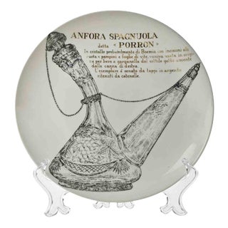 Spanish Porron Amphora Plate by Piero Fornasetti for Martini and Rossi, 1960s For Sale