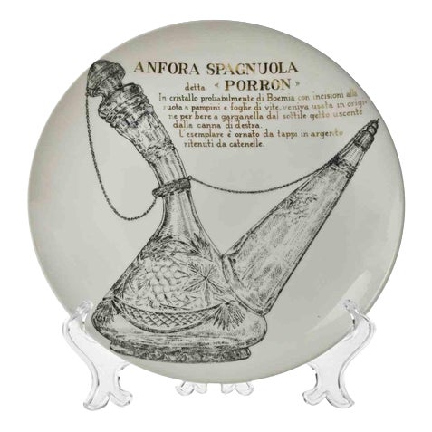 Spanish Porron Amphora Plate by Piero Fornasetti for Martini and Rossi, 1960s For Sale