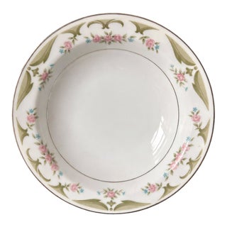 Vintage Wyndham China Soup Bowl in Lizbeth 341 Pattern 8 5/8" — Pink Roses For Sale