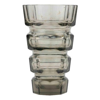 Art Deco Glass Vase attributed to Josef Hoffman for Moser, 1930s For Sale