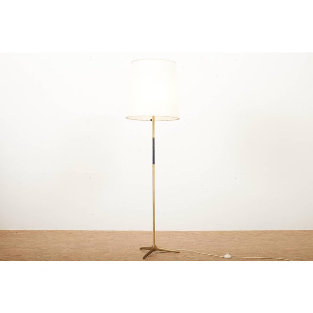 Floor Lamp with Brass Base and Frame For Sale - Image 12 of 12