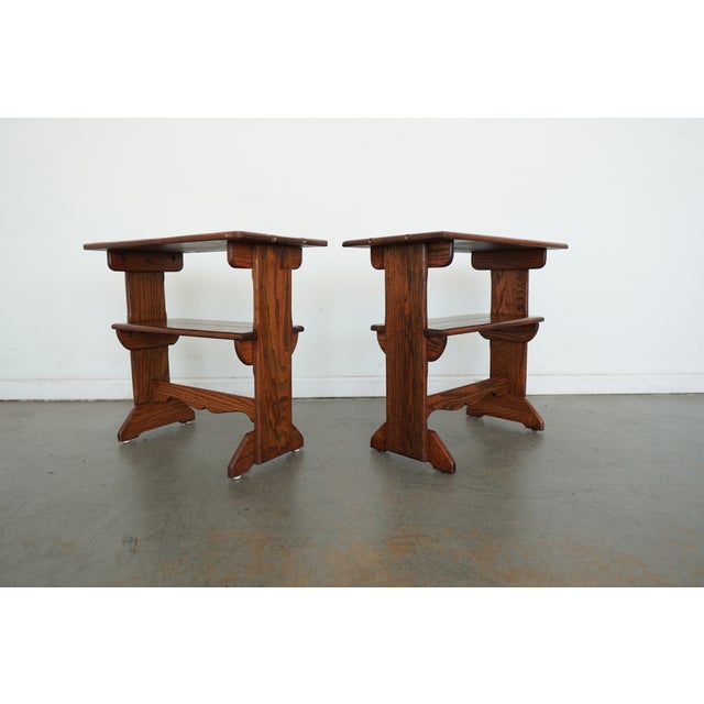 Old Hickory Furniture Co. Vintage Old Hickory American Provincial Side Tables (Set of 2) For Sale - Image 4 of 15