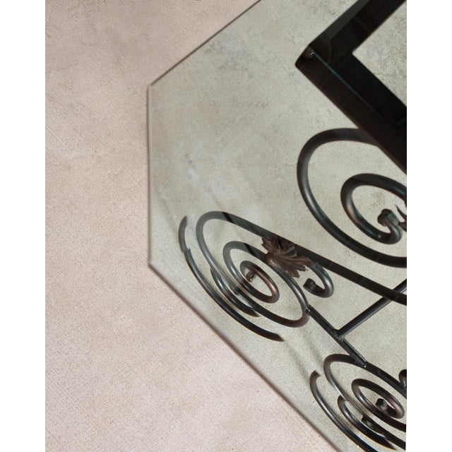 Italian Scrolled Iron Patio Garden Dining Table For Sale - Image 9 of 18