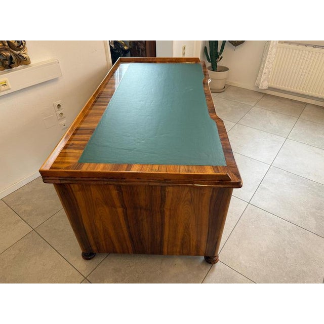 Large Biedermeier Desk with Leather For Sale - Image 5 of 18