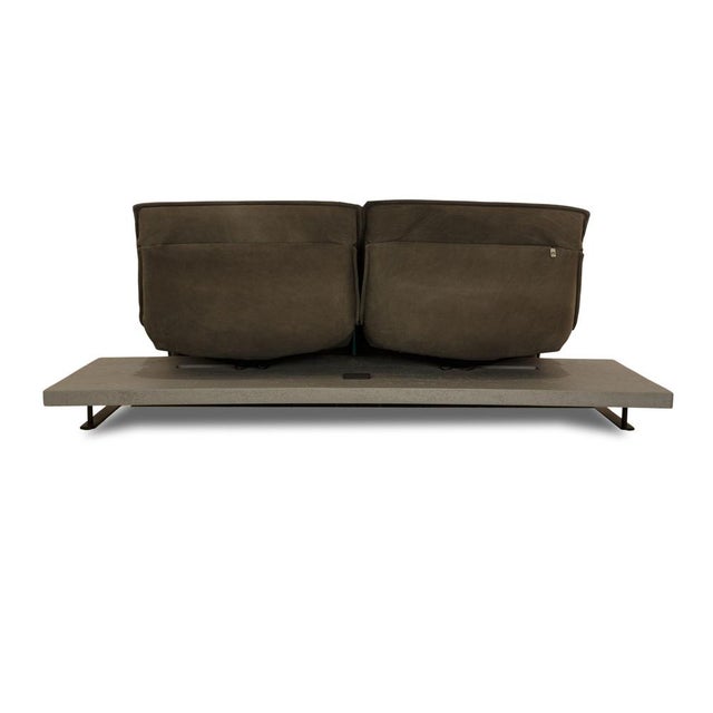 Free Motion Edit 2 Leather Two Seater Green Grey Sofa from Koinor For Sale - Image 15 of 17
