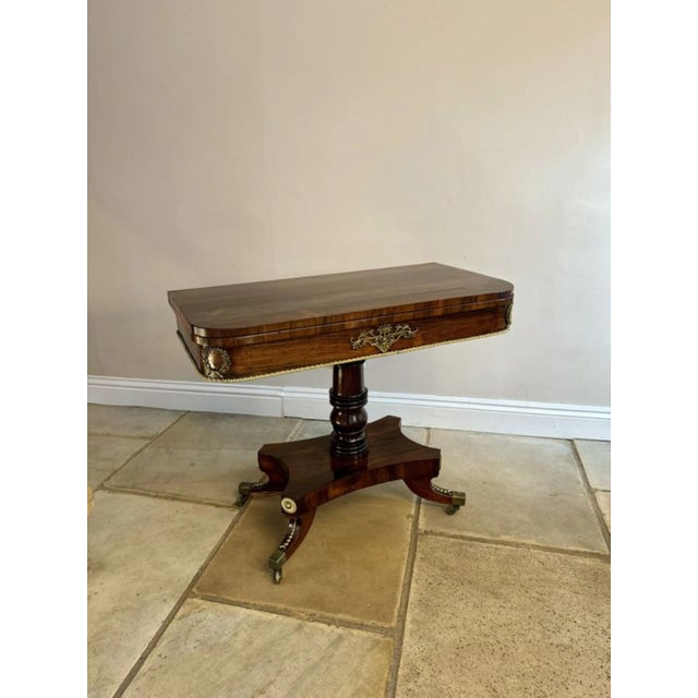 Antique Regency Rosewood Card Tables, 1830, Set of 2 For Sale - Image 10 of 13