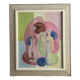 Cor (Cornelius Louis) Alons, Cubist Still Life, Oil Painting, 1940s, Framed For Sale
