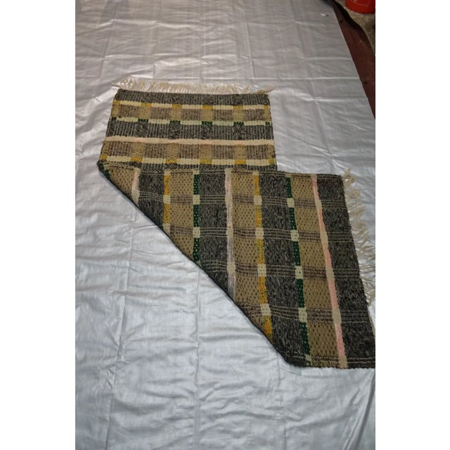 Mid-Century Modern Rag Rug Swedish Mid Century For Sale - Image 3 of 7