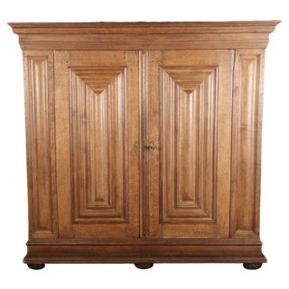 Antique Frankfurt Wave Cabinet in Oak, 1750 For Sale