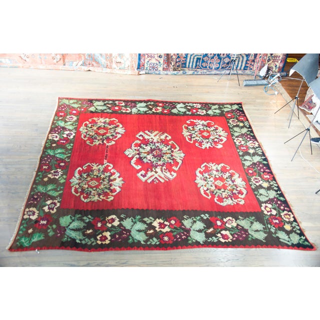 Vintage Turkish Bessarabian Kilim Rug For Sale In Chicago - Image 6 of 15
