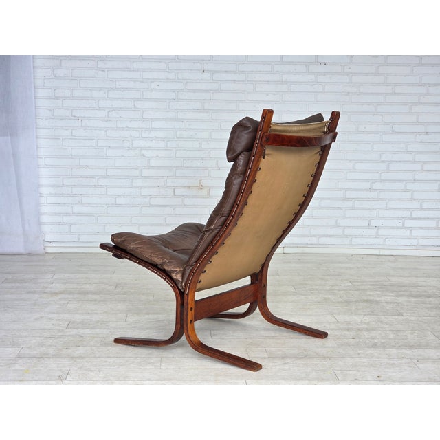 Norwegian Siesta Lounge Chair in Leather by Ingmar Relling for Westnofa, 1970s For Sale - Image 13 of 18