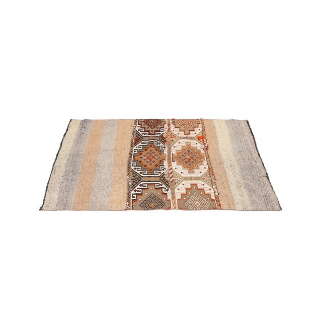 Handwoven vintage decorative kilim rug from Marash region of Turkey. Approximately 50-60 years old. In good condition....