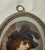 Blue Antique 1800's Original Hand Painted Miniature Rembrandt Portrait Bronze Framed For Sale - Image 8 of 9