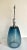 Late 20th Century Modern Ombre Blue Linear Cut Glass Table Lamp For Sale - Image 5 of 12