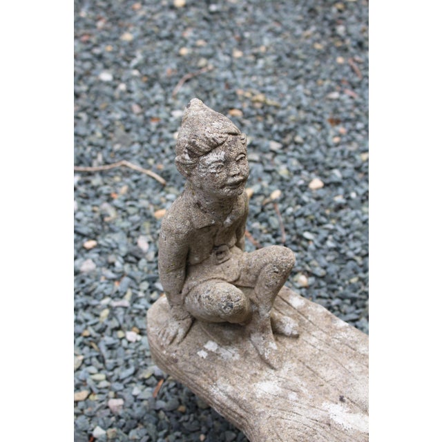 English Mid-20th Century English Cast Stone Elves Teeter-Totter Garden Figure For Sale - Image 3 of 6