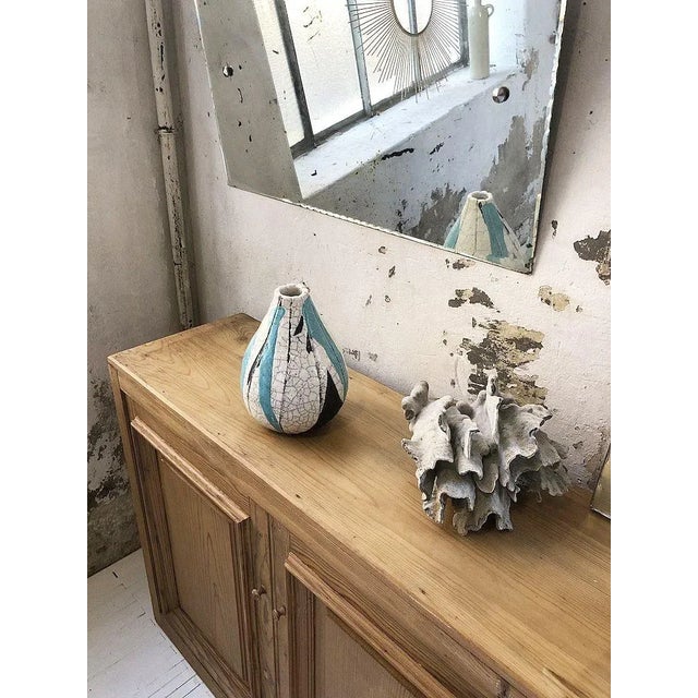 Cracked Earthenware Vase, 1950s For Sale - Image 3 of 17