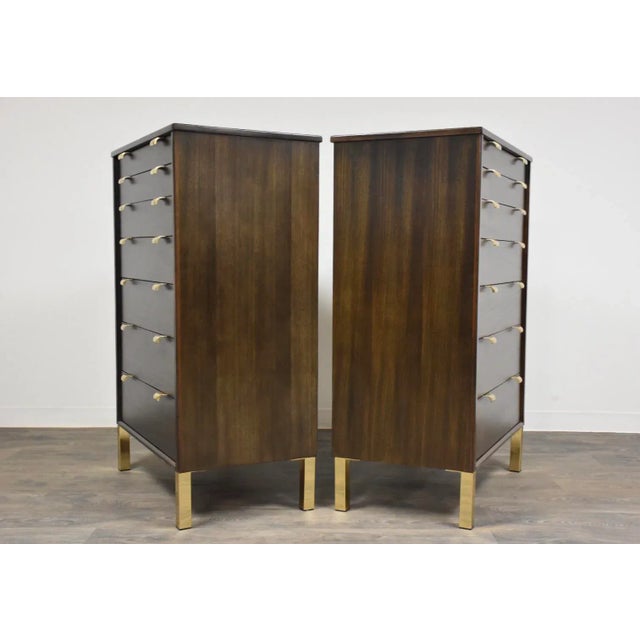 Mid-Century Modern Edward Wormley Ebonized Tall Dresser For Sale - Image 3 of 12