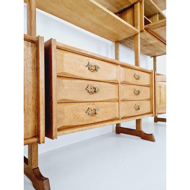 Brown Danish Oak Room Divider by Henning Kjærnulf, 1960s For Sale - Image 8 of 11