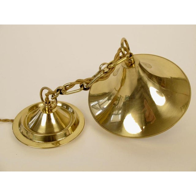Gold Late Jugendstil Pendant Lamp in Brass and Opaline Glass, Vienna, Austria, 1900s For Sale - Image 8 of 11