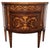 Neoclassical Demi-Lune Commode in Marquetry Inlay Burl Wood, 1960s For Sale - Image 9 of 9