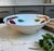 Offering in excellent condition a vintage Blue Ridge Southern Potteries round vegetable serving bowl featuring the iconic...