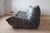 Textile Elephant Grey Velvet Togo Lounge Chair with Pouf and 3-Seat Sofa by Michel Ducaroy for Ligne Roset, Set of 3 For Sale - Image 7 of 14