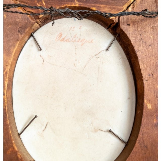 19th Century German KPM Style Miniature Portrait on Porcelain in Shadowbox Frame For Sale - Image 17 of 18