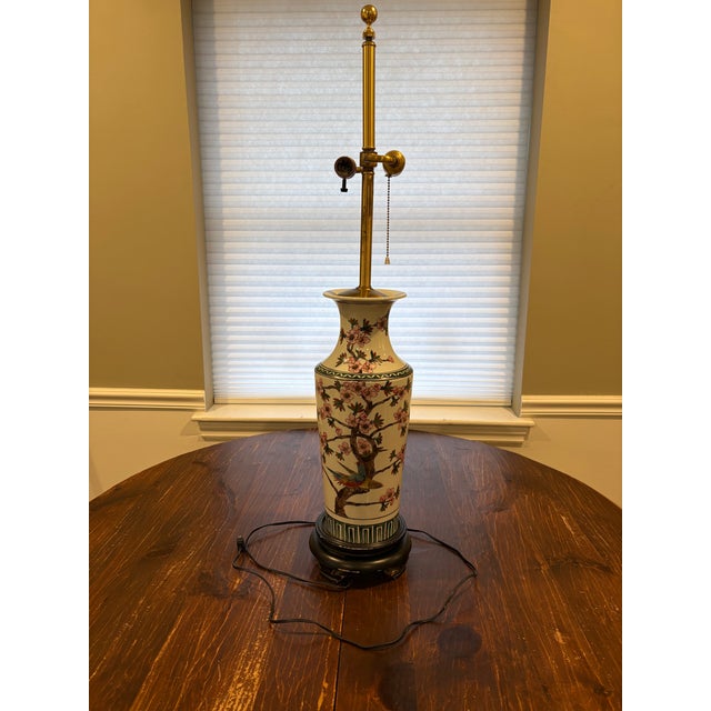 Mid 20th Century Norman Perry Cherry Blossom Porcelain Lamp For Sale - Image 15 of 16