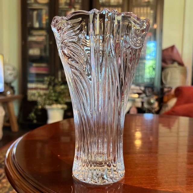 1990s Vintage German Leaded Crystal Vase Sutton Place For Sale - Image 5 of 11