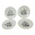 Vintage Set of 4 Nautical Sailing Ships Plates Sweden Alp, Kungsholmsser Visen Lidkoping For Sale