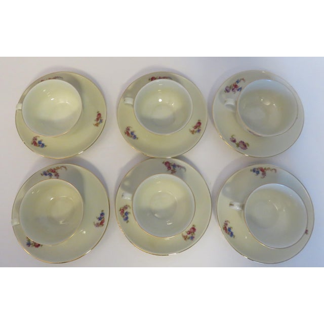 Porzellanfabrik Arzberg Children's Floral Teacup & Saucer Set / 6 Fantastic vintage/antique condition. Porzellanfabrik...
