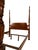 American Vintage Mahogany Rice Carved Poster Bed Queen Size For Sale - Image 3 of 10