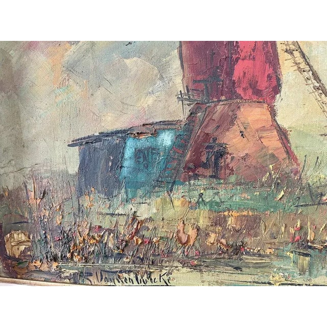 Roger Vandenbulcke, Windmill, 1950s, Oil on Canvas, Framed For Sale - Image 4 of 10