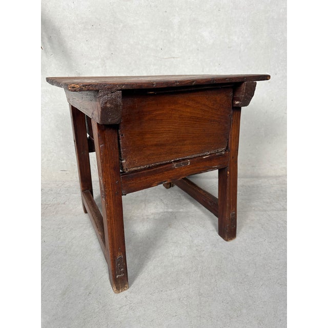 Brown Vintage Brutalist Table, 1940s For Sale - Image 8 of 18