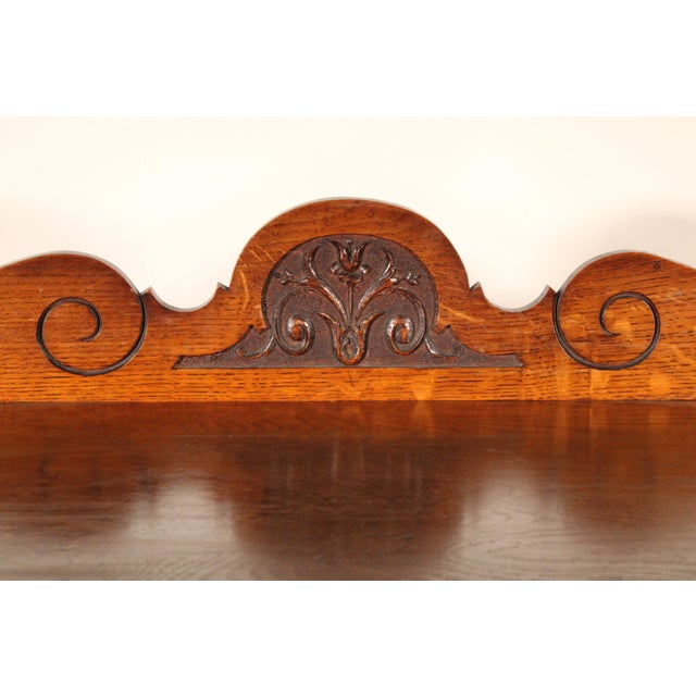 Brown Late Victorian Oak and Pollard Oak Etagere For Sale - Image 8 of 12