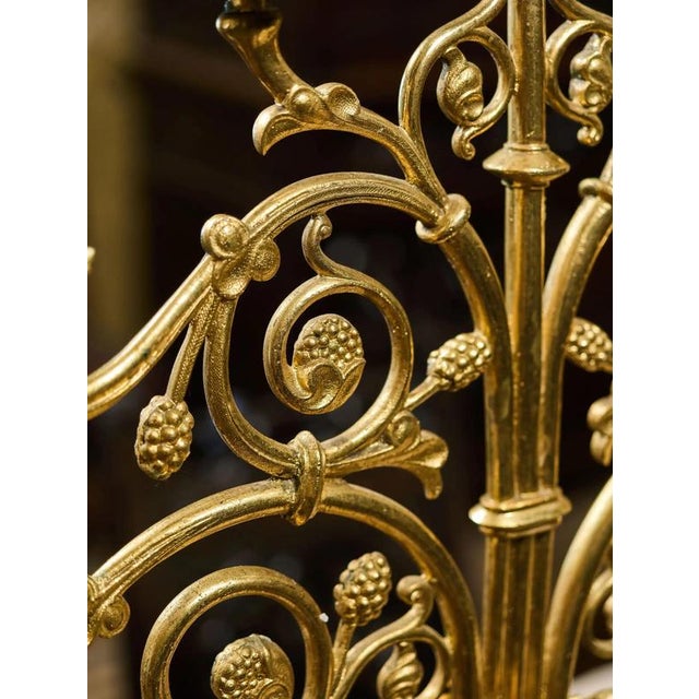 19th Century Neo-Gothic Brass Candlesticks, Set of 2 For Sale - Image 9 of 12