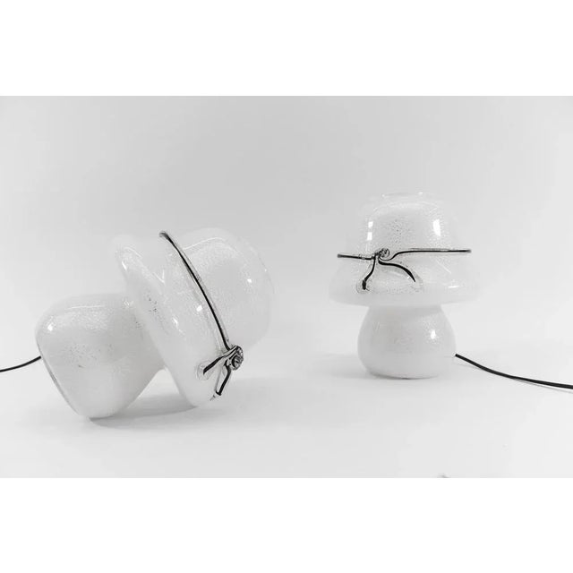 Murano Mushroom Table Lamps, 1960s, Set of 2 For Sale - Image 6 of 11