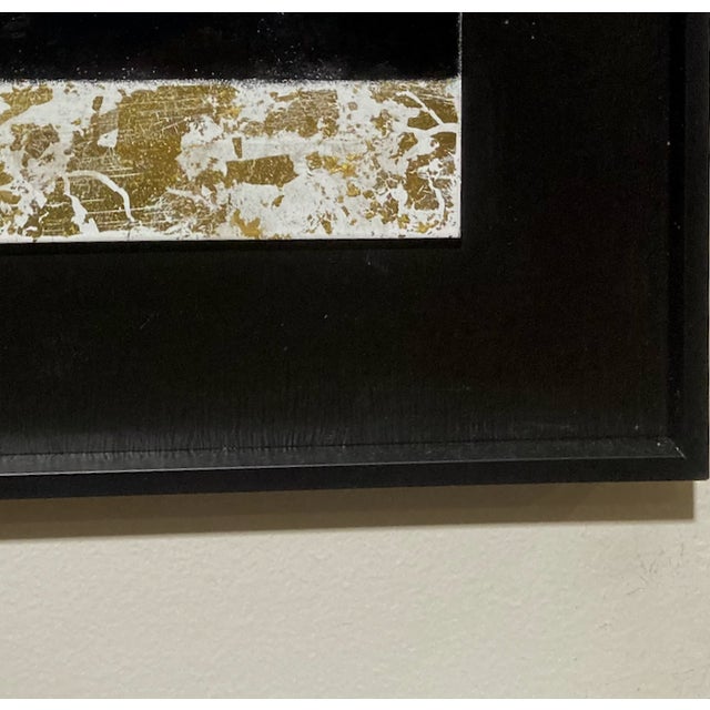 "Black Moon" Contemporary Abstract Painting, Framed For Sale - Image 10 of 11